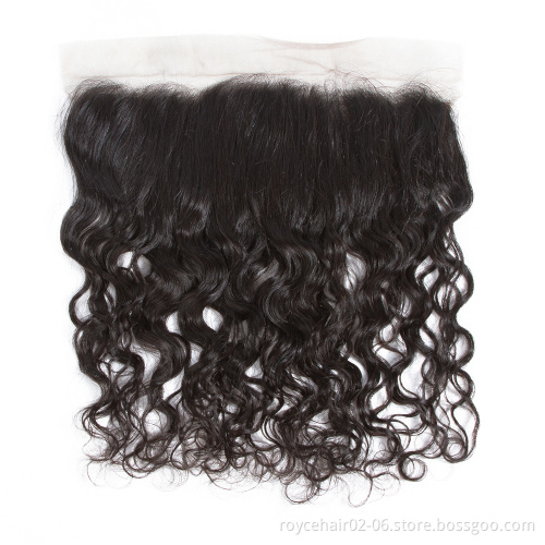 Straight Body Wave Deep Wave Water Wave Cuticle Aligned  Human Hair Ear to Ear Thin Invisible Silk Lace Frontal Closure